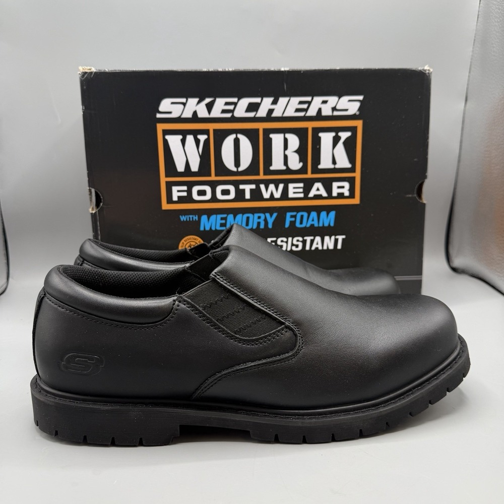 Skechers Work Cottonwood Westsong SR Shoes Black Men Size 12 Safety Toe